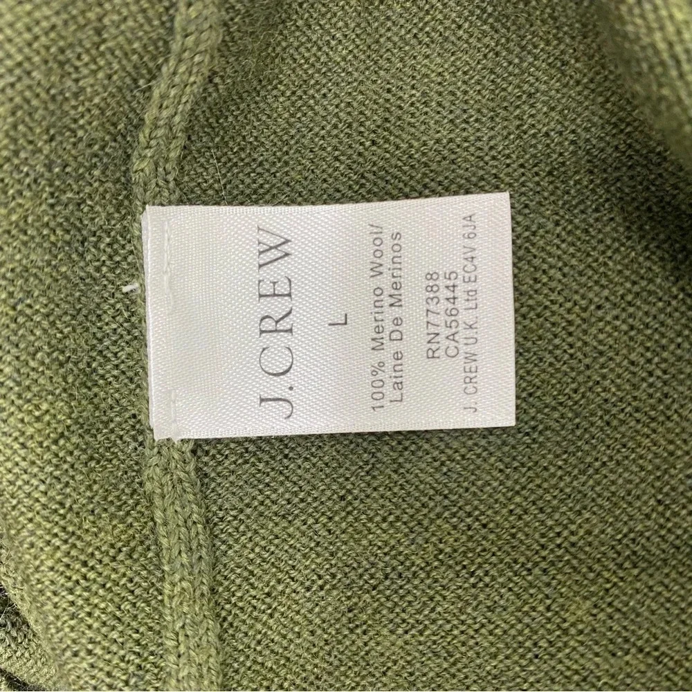 Men’s J. Crew Slim merino wool sweater Green Sz Lg
